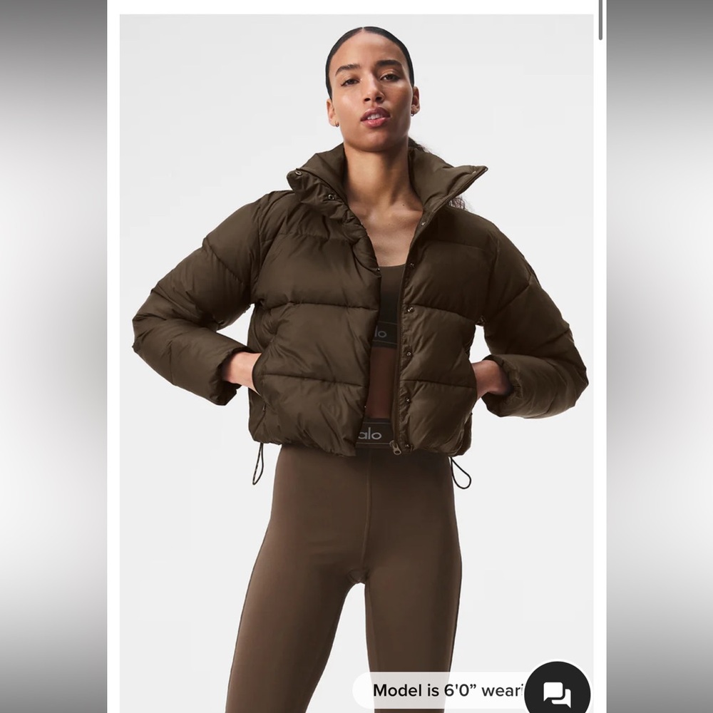 Alo gold rush puffer jacket